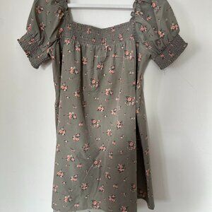 Forever 21 Mini Summer Dress with Puffy Short Sleeves